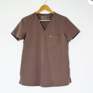 Figs Smokey Taupe RARE Catarina One Pocket Scrub Top S Small EUC